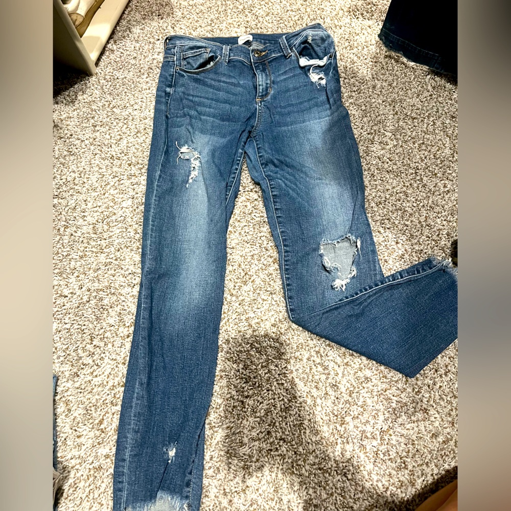 Sneak Peek brand mid rise stretchy jeans